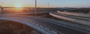 Aerial of Freeway bridge