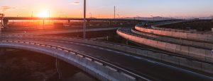 Aerial of Freeway bridge