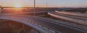 Aerial of Freeway bridge