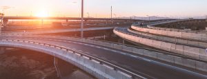 Aerial of Freeway bridge