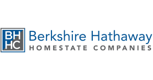 Berkshire Hathaway Homestate Companies (BHHC) official logo in black and white, featuring the Berkshire Hathaway brand name in serif font.