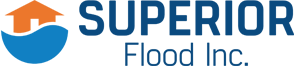 Superior Flood Insurance logo with bold blue lettering and shield design, symbolizing protection and nationwide private flood insurance coverage.